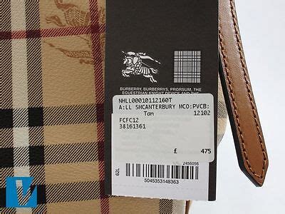 burberry code number.